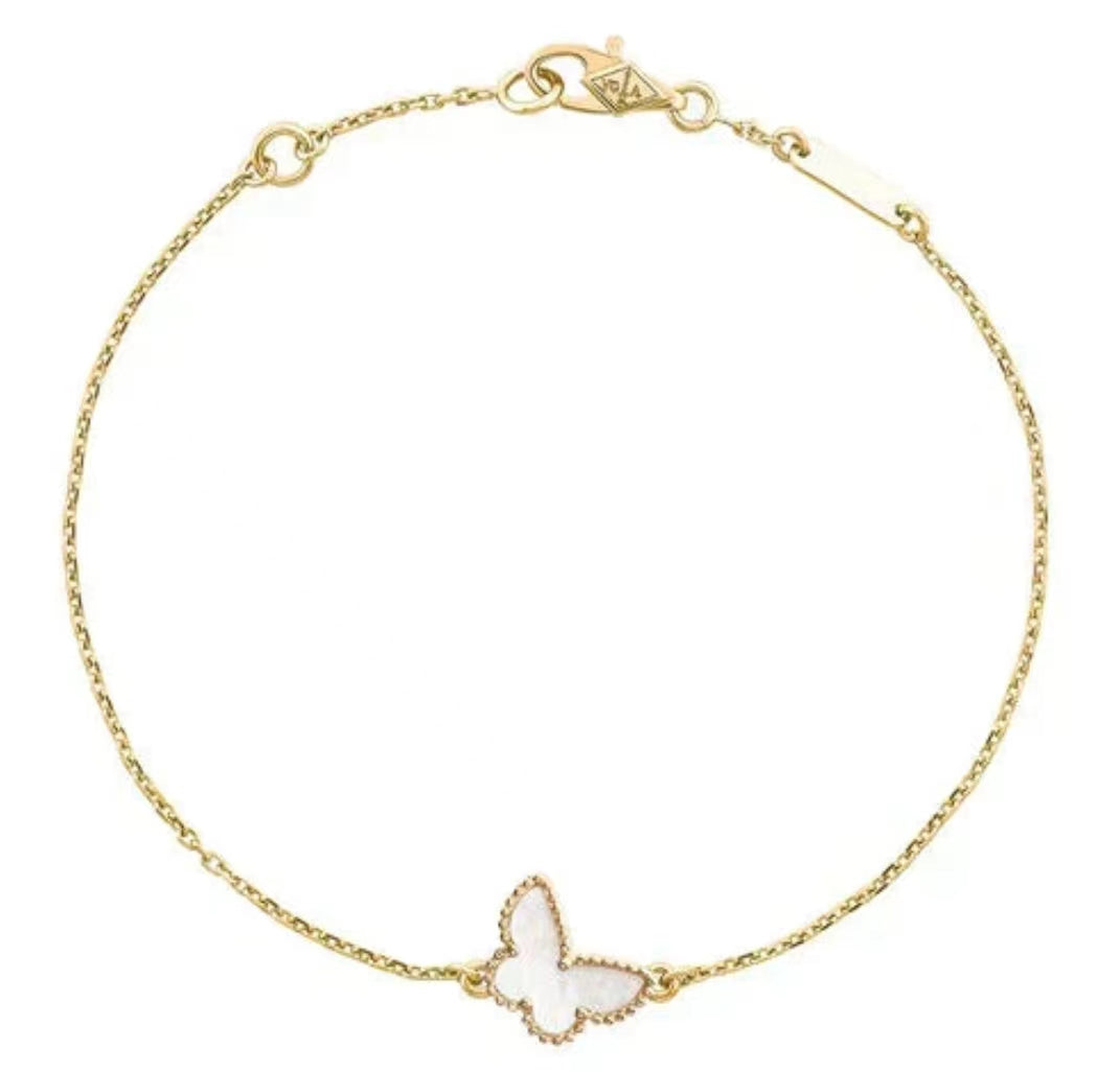 [Olivia Jewelry]BUTTERFLY MOTHER OF PEARL BUTTERFLY BRACELET