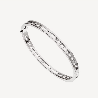 [OLIVIA]ZERO 1 SPIRAL LOGO SILVER BRACELET