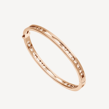 [OLIVIA]ZERO 1 SPIRAL LOGO PINK GOLD BRACELET