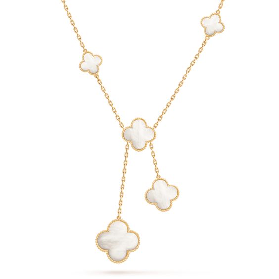 [Olivia Jewelry]CLOVER MOTHER OF PEARL NECKLACE 6 MOTIF