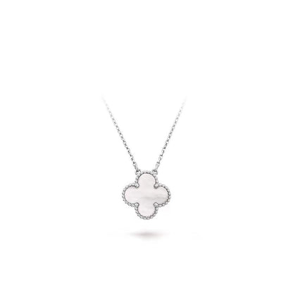 [Olivia Jewelry]CLOVER 15MM MEDIUM WHITE MOP NECKLACE