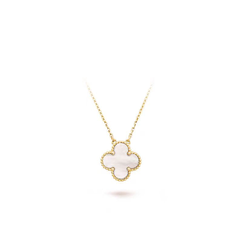 [Olivia Jewelry]CLOVER 15MM MEDIUM WHITE MOP NECKLACE