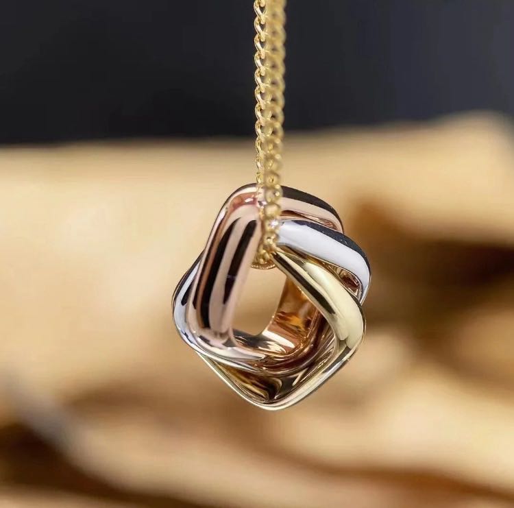 [Olivia Jewelry]TRINITY NECKLACE GOLD SMALL MODEL
