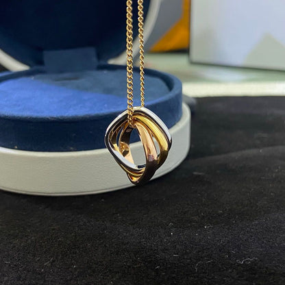 [Olivia Jewelry]TRINITY NECKLACE GOLD SMALL MODEL