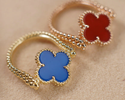 [Olivia Jewelry]CLOVER RIVERSIBLE ROSE GOLD RING