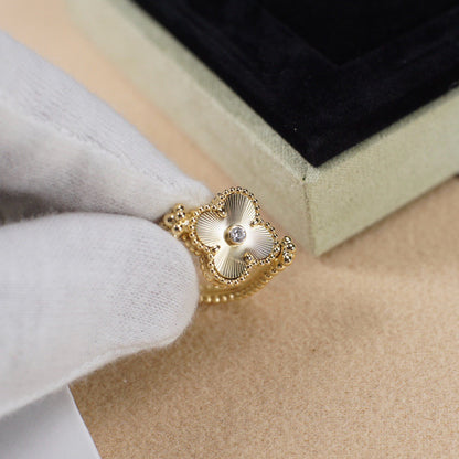 [Olivia Jewelry]CLOVER RIVERSIBLE ROSE GOLD RING