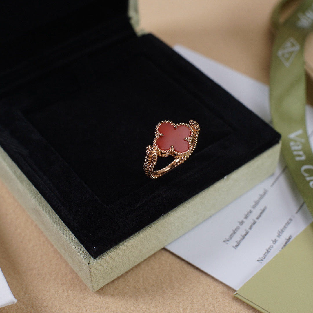 [Olivia Jewelry]CLOVER RIVERSIBLE ROSE GOLD RING