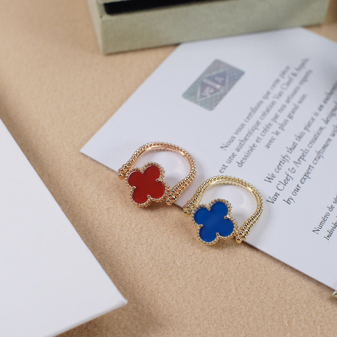 [Olivia Jewelry]CLOVER RIVERSIBLE ROSE GOLD RING
