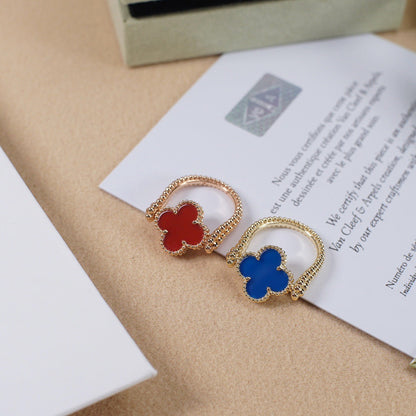 [Olivia Jewelry]CLOVER RIVERSIBLE ROSE GOLD RING
