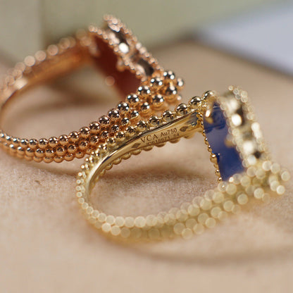 [Olivia Jewelry]CLOVER RIVERSIBLE ROSE GOLD RING