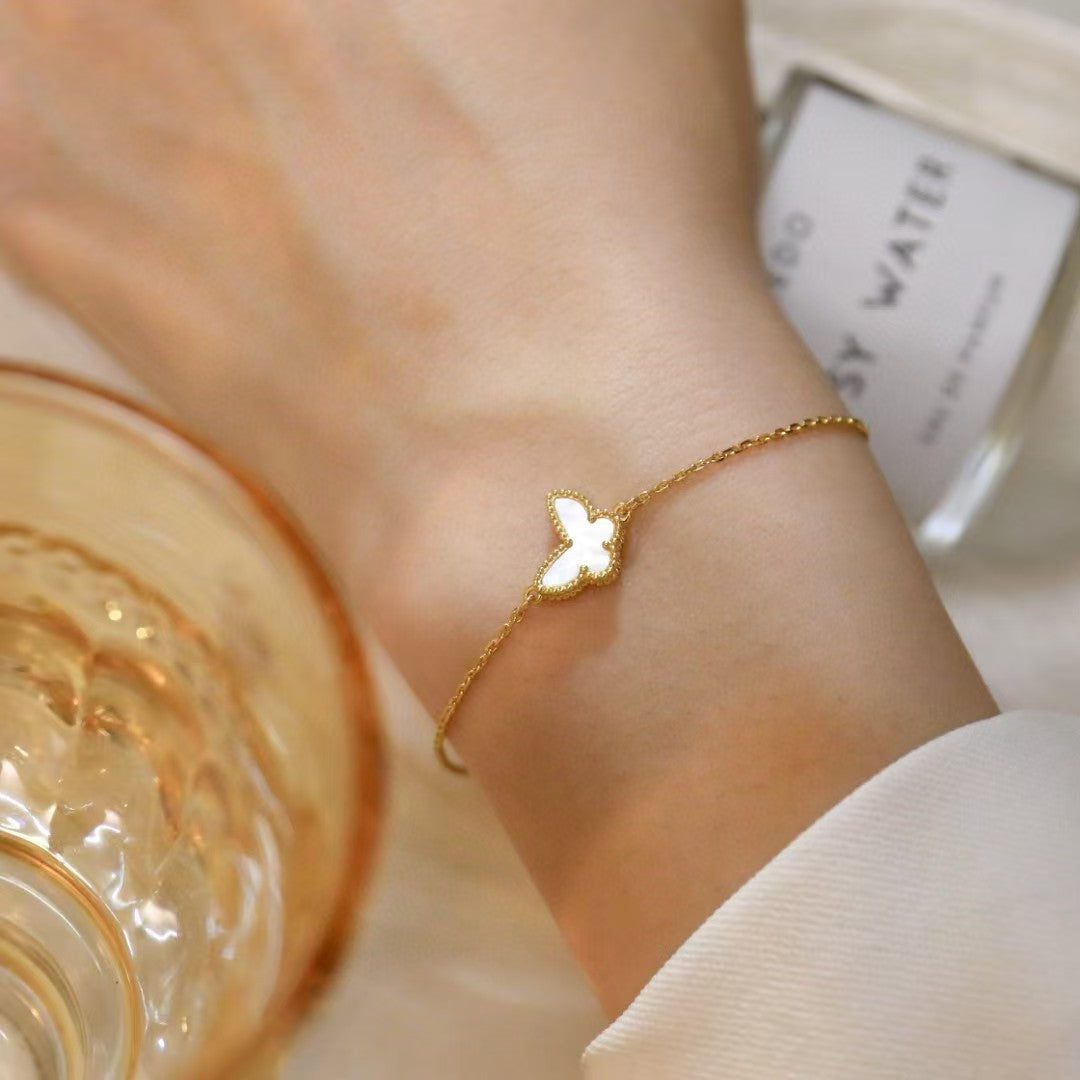[Olivia Jewelry]BUTTERFLY MOTHER OF PEARL BUTTERFLY BRACELET