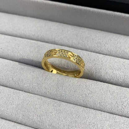 [Olivia Jewelry]LOVE RING 3.6MM DIAMOND PAVED