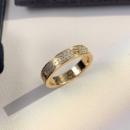 [Olivia Jewelry]LOVE RING 3.6MM DIAMOND PAVED