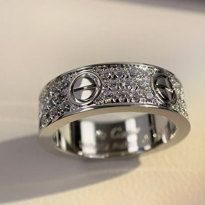 [Olivia Jewelry]LOVE RING 5.5MM DIAMONDS PAVED