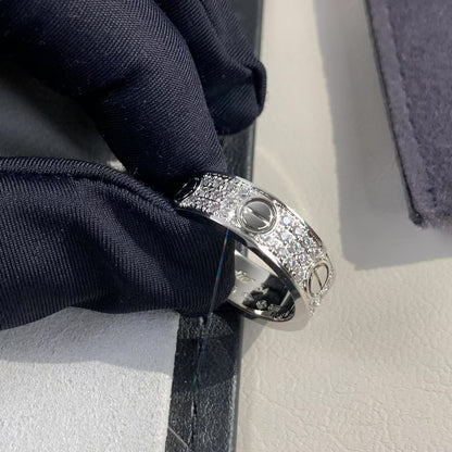 [Olivia Jewelry]LOVE RING 5.5MM DIAMONDS PAVED