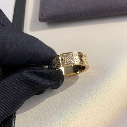 [Olivia Jewelry]LOVE RING 5.5MM DIAMONDS PAVED