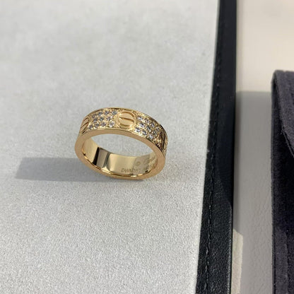 [Olivia Jewelry]LOVE RING 5.5MM DIAMONDS PAVED