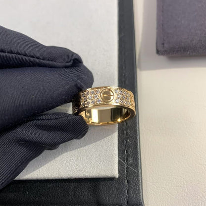 [Olivia Jewelry]LOVE RING 5.5MM DIAMONDS PAVED
