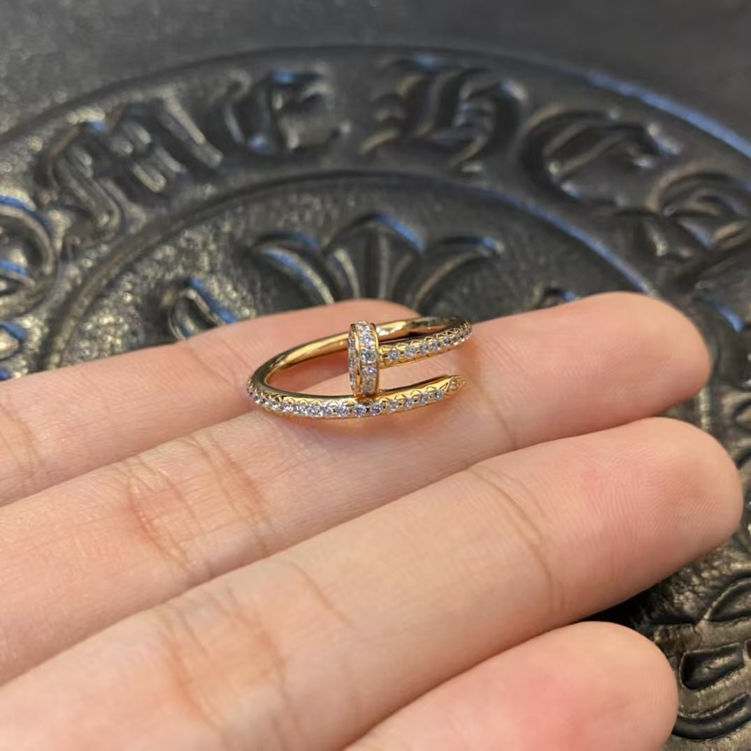[Olivia Jewelry]JUSTE RING 1.8MM GOLD DIAMONDS
