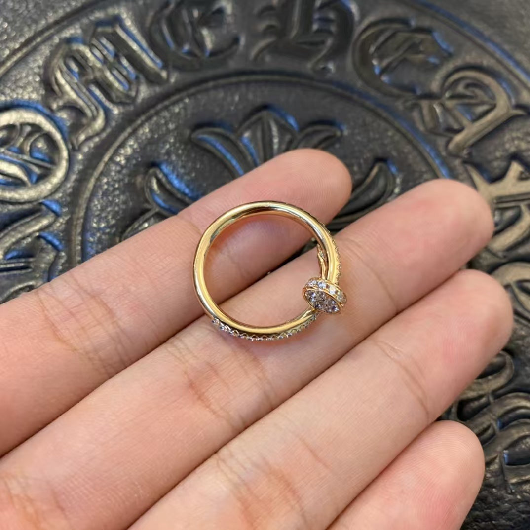 [Olivia Jewelry]JUSTE RING 1.8MM GOLD DIAMONDS