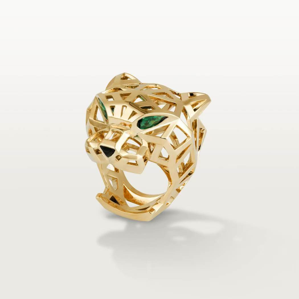 [Olivia Jewelry]HOLLOW LEOPARD HEAD RING