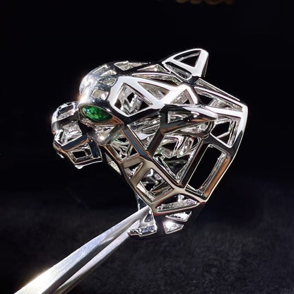 [Olivia Jewelry]HOLLOW LEOPARD HEAD RING