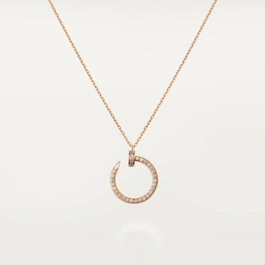 [Olivia Jewelry]JUSTE NECKLACE PINK GOLD DIAMONDS