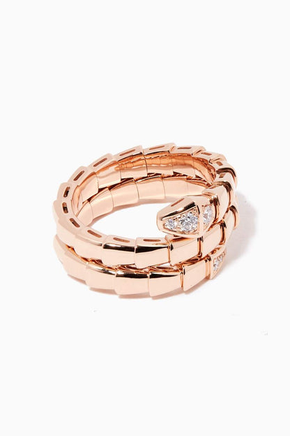 [OLIVIA]SERPENTS DOUBLE ROW DIAMOND RING