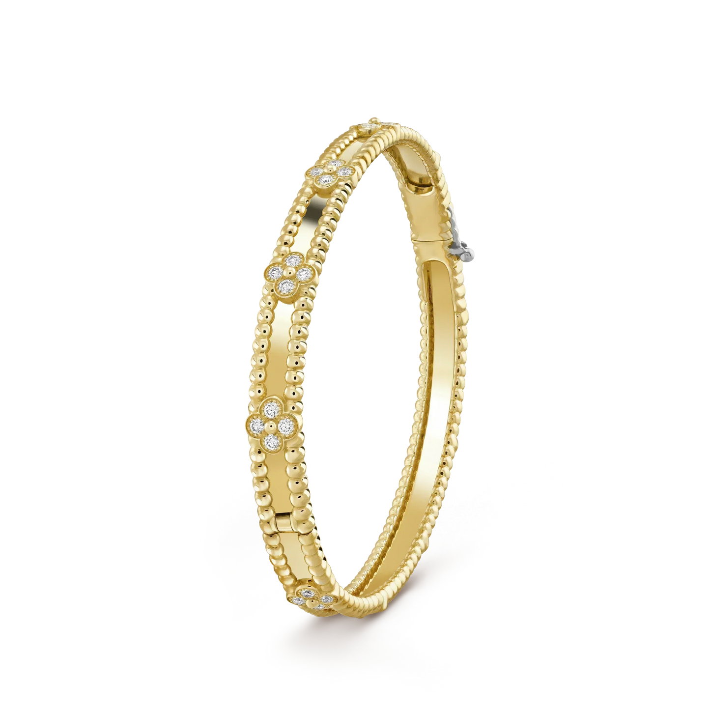 [Olivia Jewelry]CLOVER BRACELET 4MM DIAMONDS