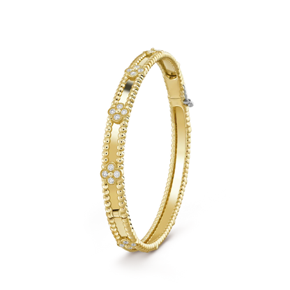 [Olivia Jewelry]CLOVER BRACELET 4MM DIAMONDS