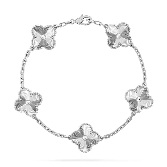 [Olivia JW]CLOVER SILVER 5 MOTIFS BRACELET