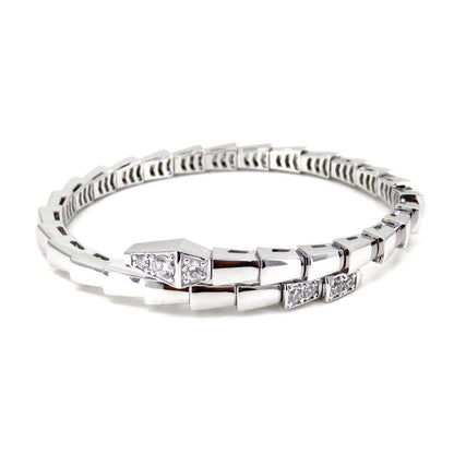 [OLIVIA]SERPENTI BRACELET DIAMONDS SILVER