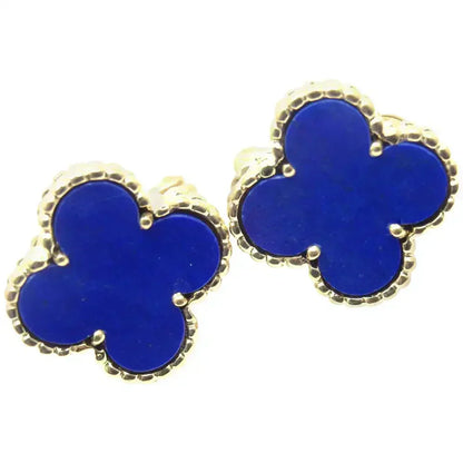 [Olivia Jewelry]CLOVER MINI 9.5MM TURQUOISE EARRINGS