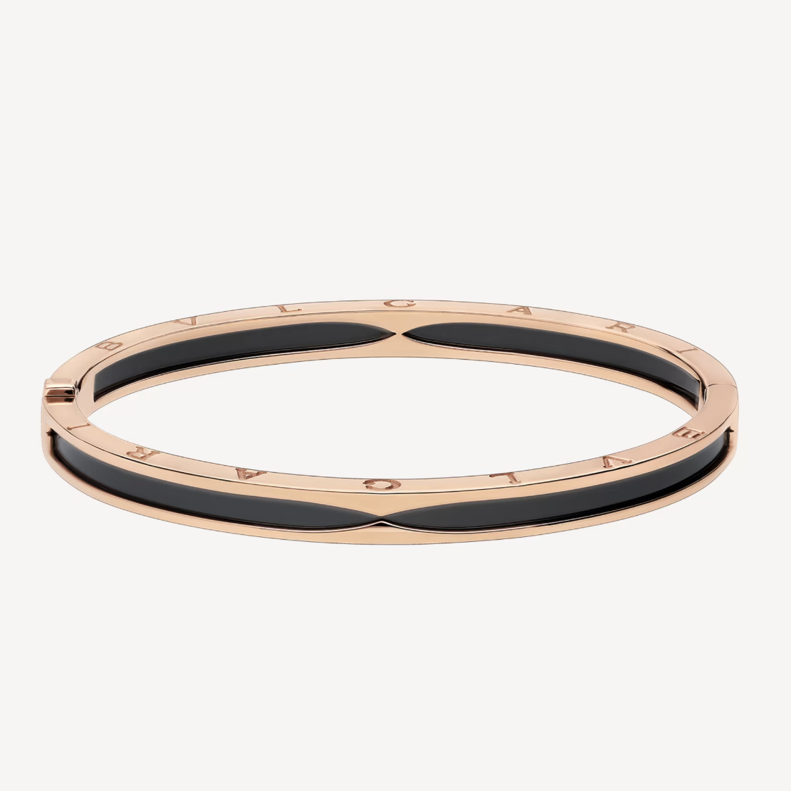 [OLIVIA]ZERO 1 PINK GOLD WITH BLACK CERAMIC BRACELET