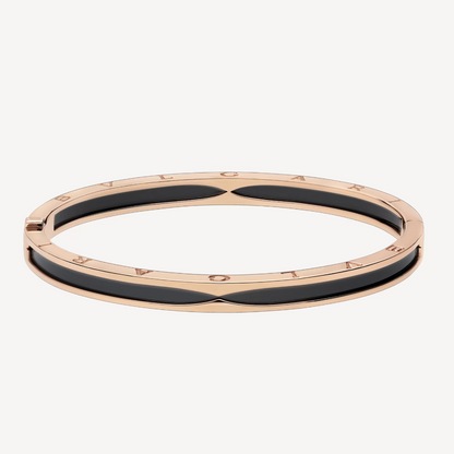 [OLIVIA]ZERO 1 PINK GOLD WITH BLACK CERAMIC BRACELET