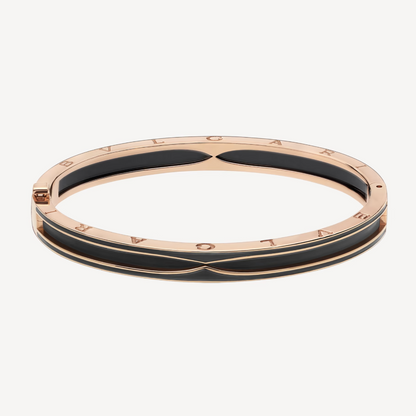 [Elitejewels]ZERO 1 ROSGOLD MIT MATTSCHWARZEM KERAMIKARMBAND