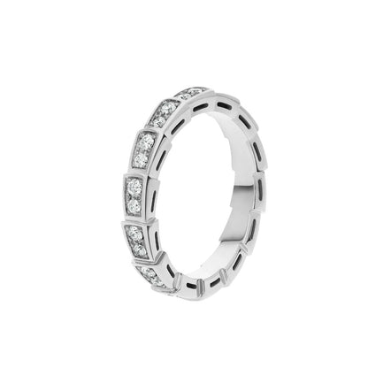[OLIVIA]SERPENTI RING SILVER DIAMOND PAVED 3MM