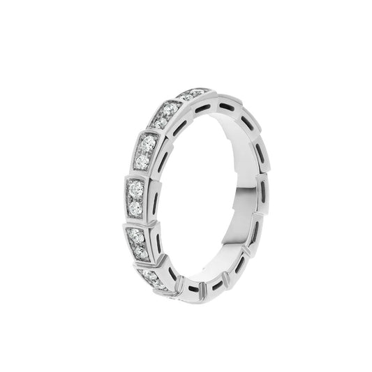 [OLIVIA]SERPENTI RING SILVER DIAMOND PAVED 3MM