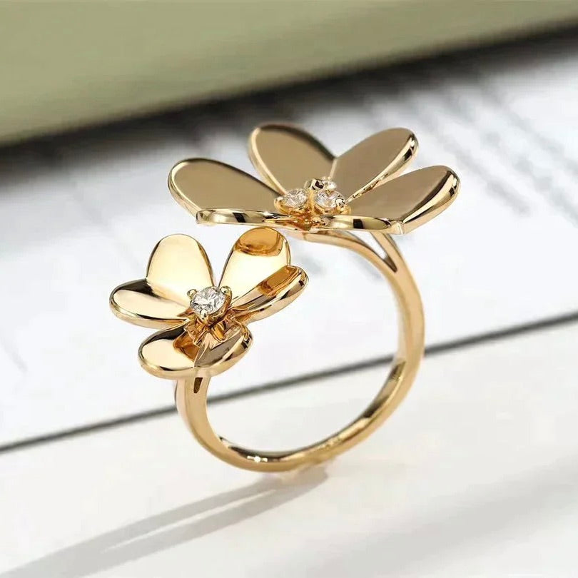 [Olivia Jewelry]CLOVER COMOS GOLD DIAMOND RING