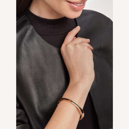 [OLIVIA]ZERO 1 PINK GOLD WITH BLACK CERAMIC BRACELET