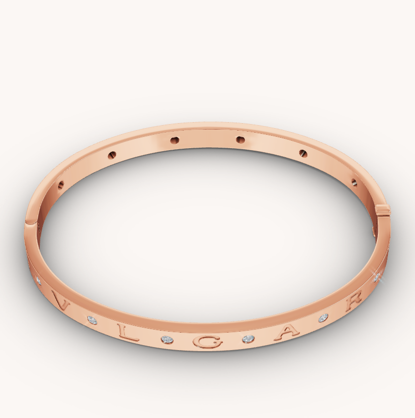 [OLIVIA]ZERO 1 PINK GOLD 12 DIAMONDS BRACELET