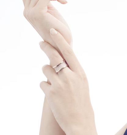 [OLIVIA]ZERO 1 WITH PAVED DIAMONDS ON THE SPIRAL RING