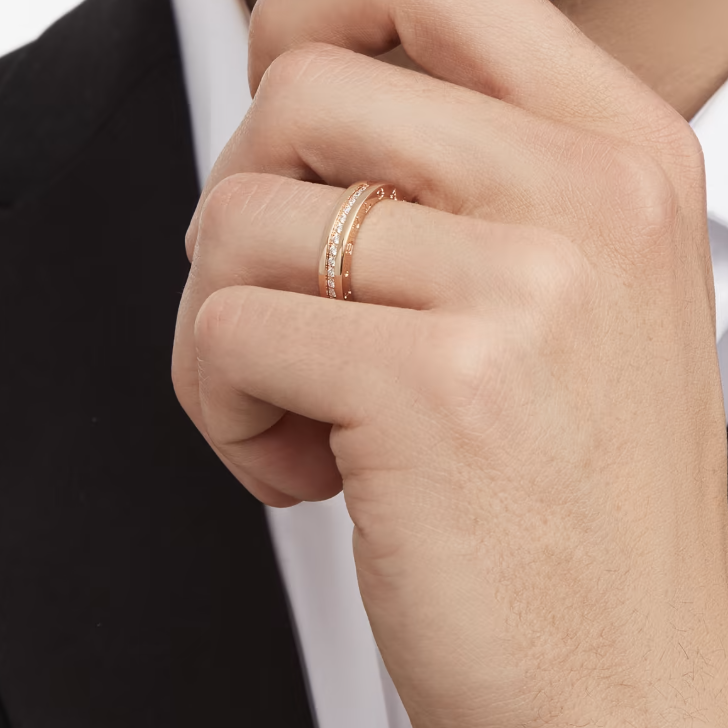 [OLIVIA]ZERO 1 ONE-BAND PAVED DIAMONDS ON THE SPIRAL RING