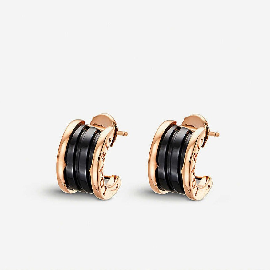 [OLIVIA]ZERO 1 PINK GOLD CERAMIC EARRINGS