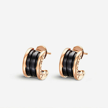 [OLIVIA]ZERO 1 PINK GOLD CERAMIC EARRINGS