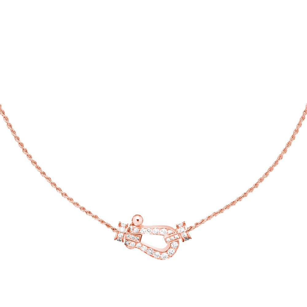 [Olivia Jewelry]FORCE 10 PINK GOLD DIAMOND NECKLACE