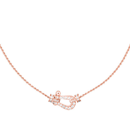[Olivia Jewelry]FORCE 10 PINK GOLD DIAMOND NECKLACE