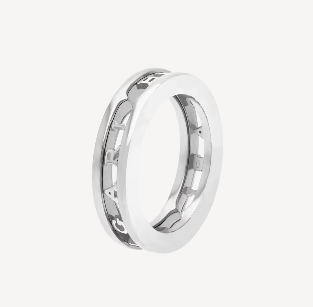 [OLIVIA]ZERO 1 ONE-BAND WITH OPENWORK LOGO SPIRAL RING