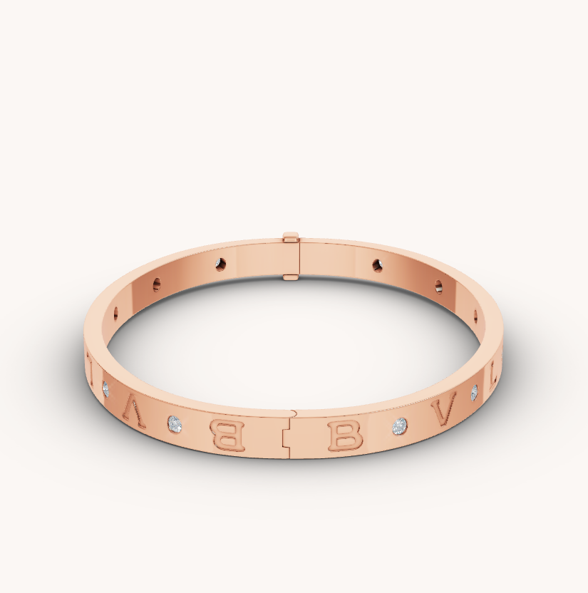 [OLIVIA]ZERO 1 PINK GOLD 12 DIAMONDS BRACELET