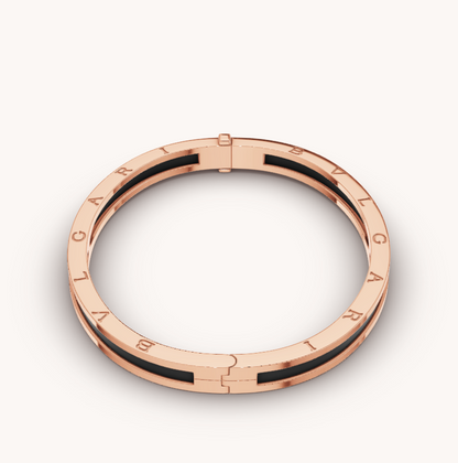 [OLIVIA]ZERO 1 PINK GOLD WITH BLACK CERAMIC BRACELET